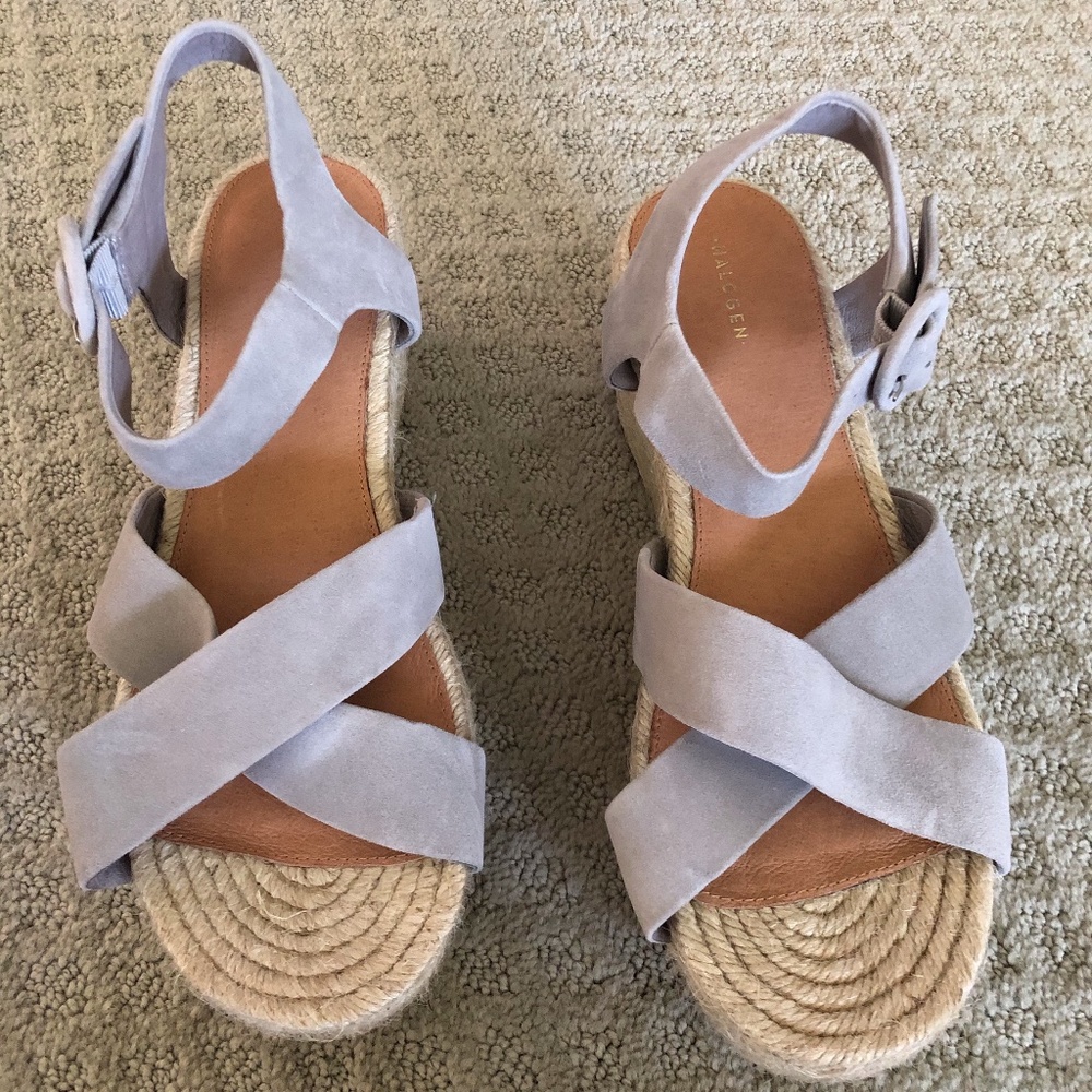 Halogen Emery Platform Espadrille Wedge (Gray)